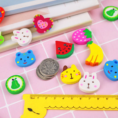 創意卡通3個入愛心橡皮擦小學生獎品動物水果橡皮文具禮物批發