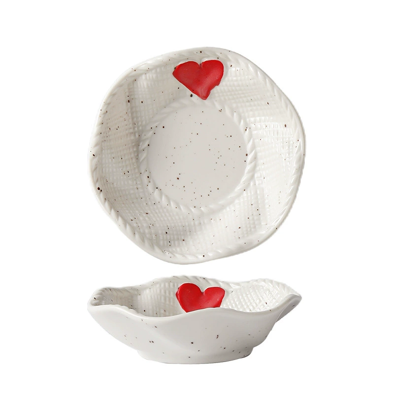 Wavy high quality set, ceramic cream soup bowl for home use, tableware, gift box