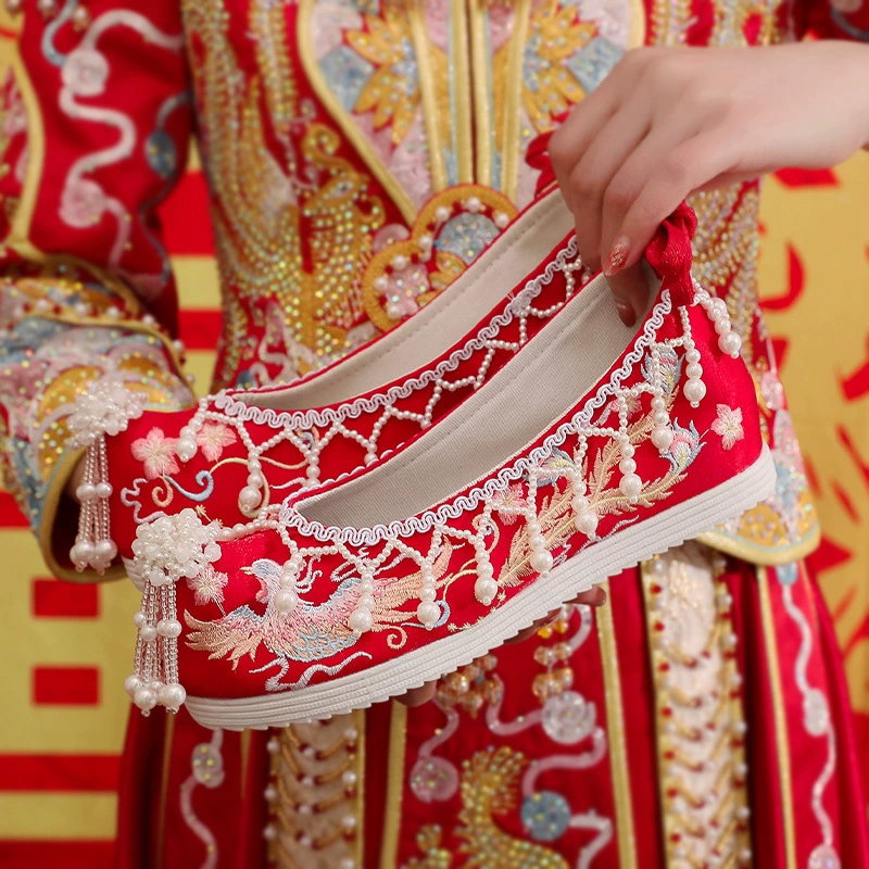 Han Tang House Xiuhe Fu китайская свадебная обувь Ming древние костюмы