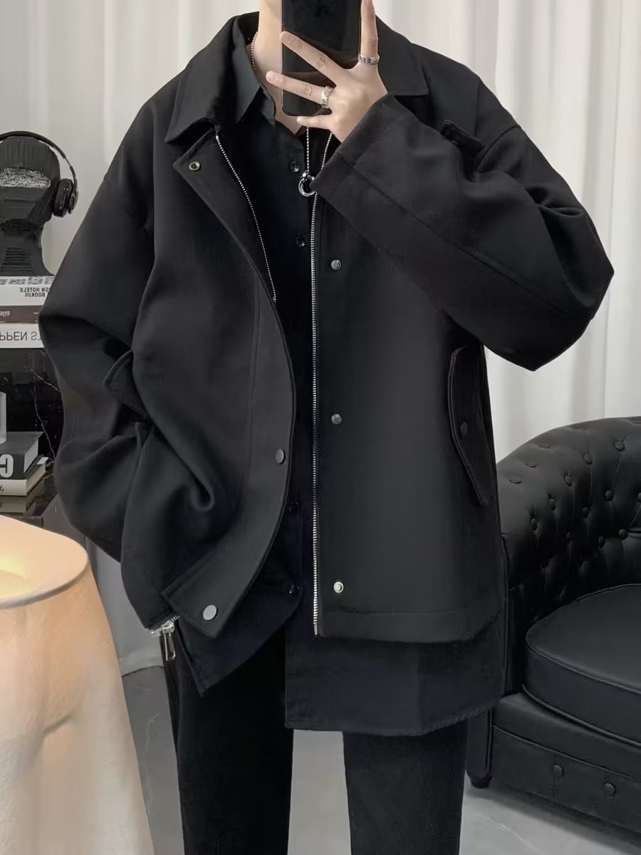 Hombres 2023 nuevo alto grado Ruan guapo nicho diseño corto abrigo de primavera y otoño suelta chaqueta americana