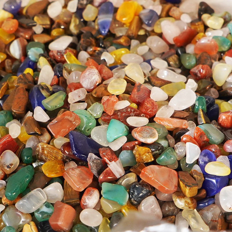 七宝石碎石大颗粒供佛供曼扎混色装七彩居家供奉八吉祥杯装藏1斤