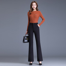 正品牌直筒裤女士简约百搭小个子韩版潮流高腰显瘦修身气质休闲裤