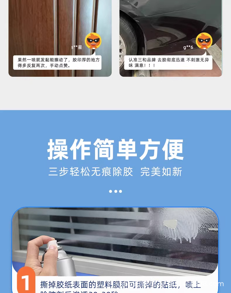 Sanhe Adhesive Remover for Home Use, Car Sticker Remover, Double-Sided Tape Cleaner, Powerful Adhesive Remover, Glue Remover
