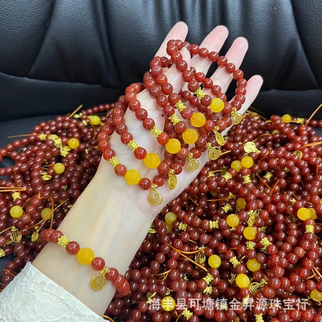 Organic red bracelet wax agate, pendant, wholesale