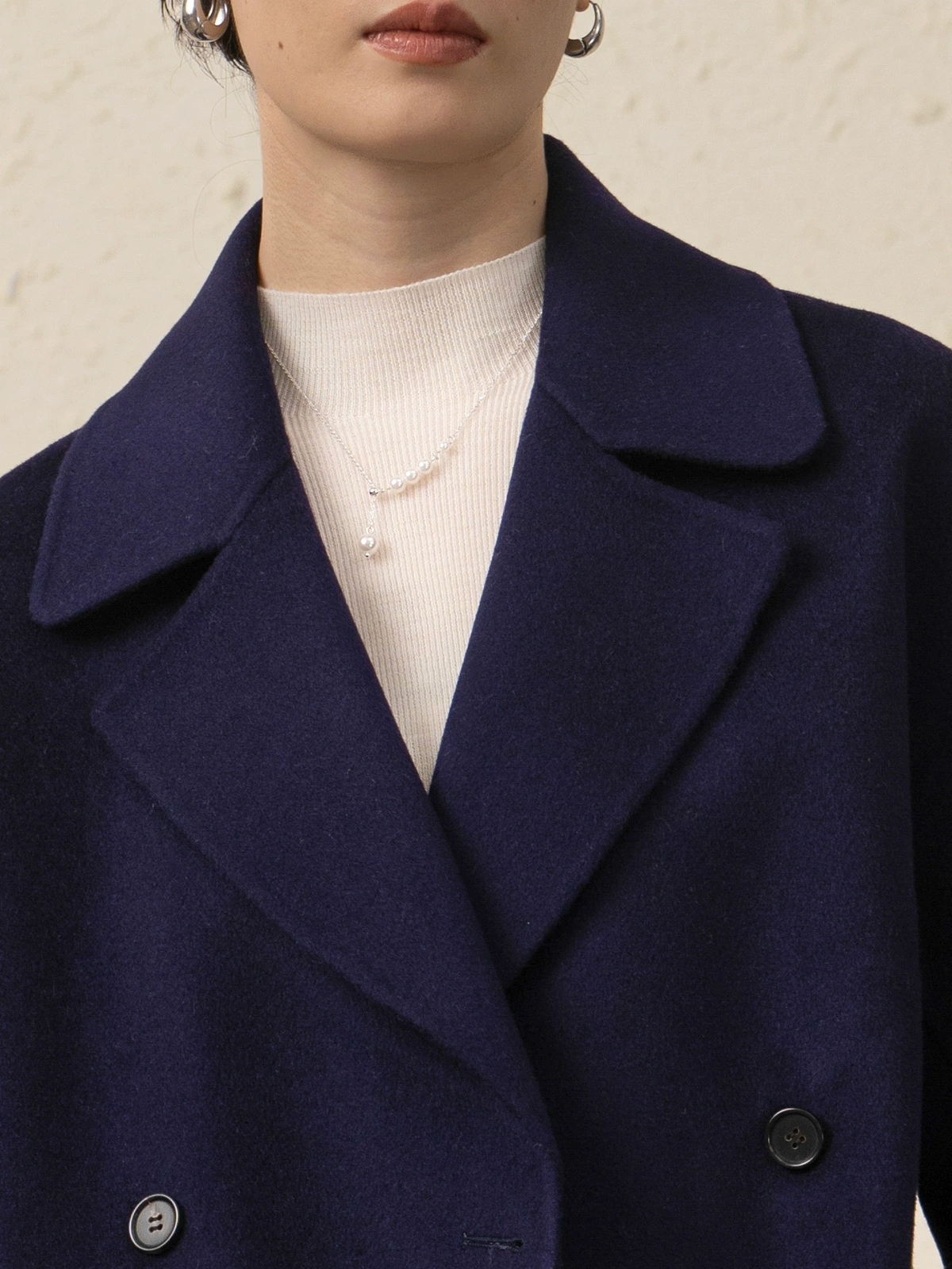 Double-sided cashmere jacket, for teenagers