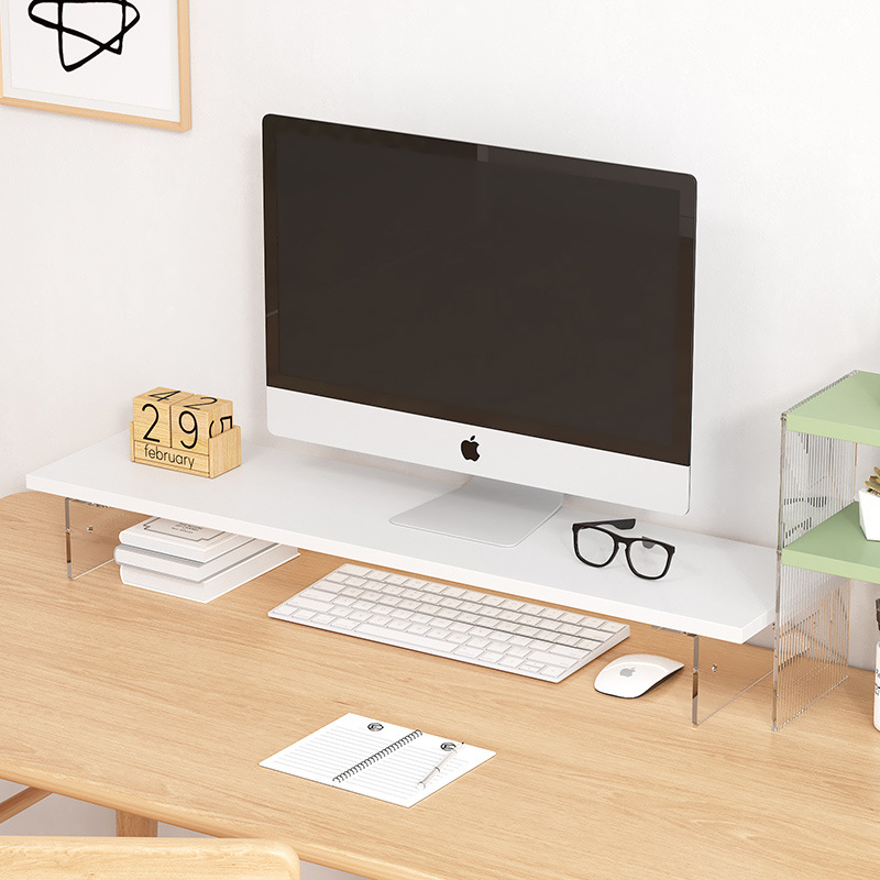 Nuevo monitor de computadora de escritorio acrílico estante de aumento soporte para computadora portátil estante de almacenamiento de escritorio de oficina