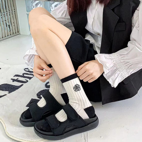 Women's Crew Socks for Spring and Summer, Thin Cotton Sports Socks, Ins Trendy Socks, College Style Women's Long Socks, Wholesale