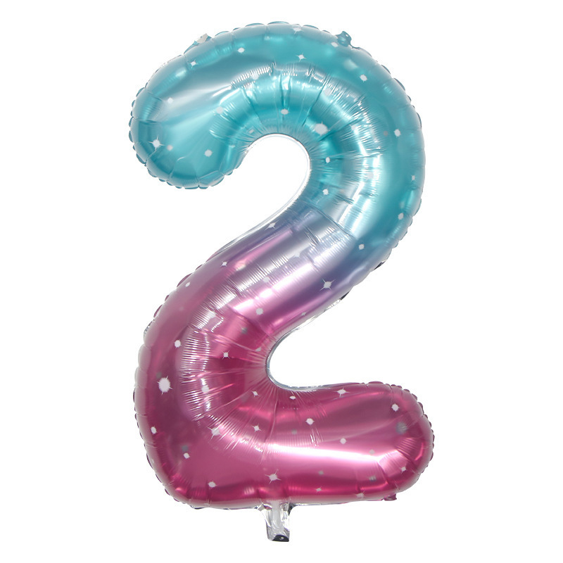 Globo de aluminio digital de 40 pulgadas, globo de aluminio con números grandes, versión delgada de 90 cm, varios colores de globos con números