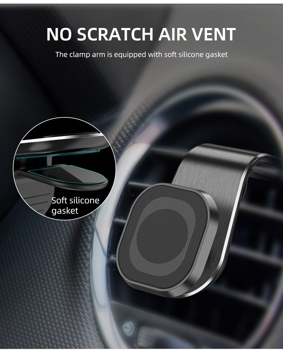 Creative new magnetic car mobile phone holder strong magnetic 7L navigation car air outlet mobile phone holder