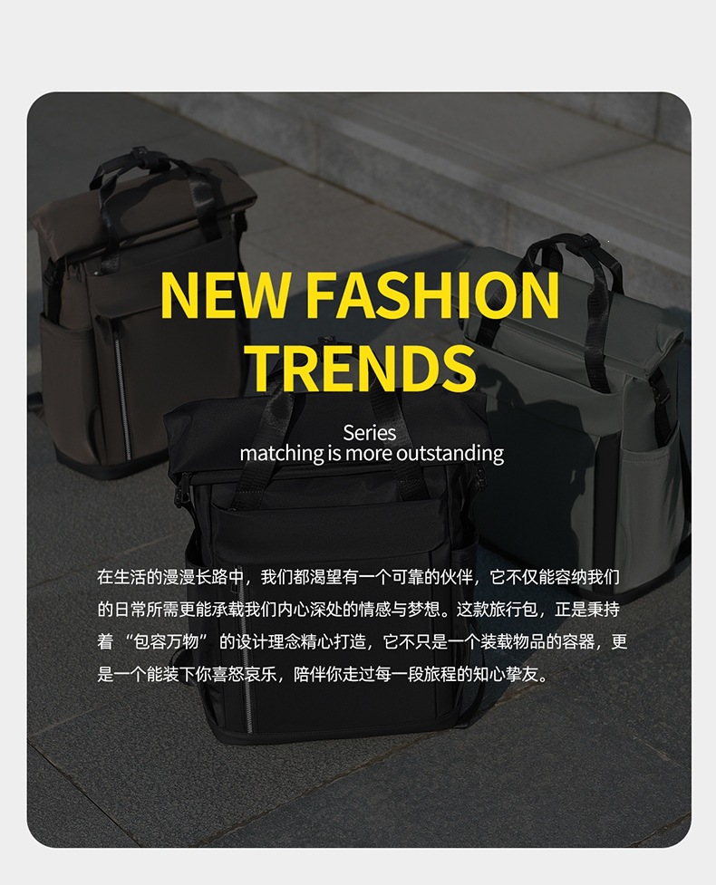 Cross-Border Business Rucksack für Herren mit großem Fassungsvermögen, wasserdicht, Pendler-Rucksack, Outdoor-Reiserucksack, leichte Schultertasche für Studenten