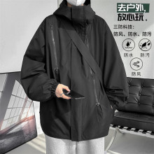 美式黑武士桑延冲情侣锋衣春秋款防水户外登山徒步武功山穿搭外套