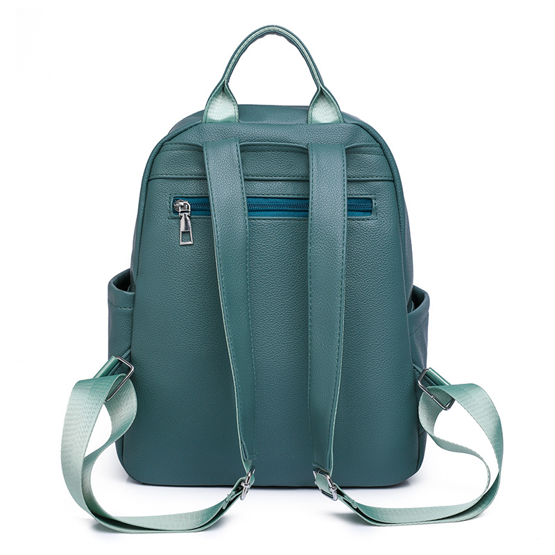 Bolsos para mujer 2023 nueva mochila de cuero suave casual para mujer moda simple retro mochila de viaje mochila escolar al por mayor