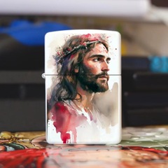 個性創意禮品願主保佑你阿門信仰版煤油打火機高顏值老式防風火機