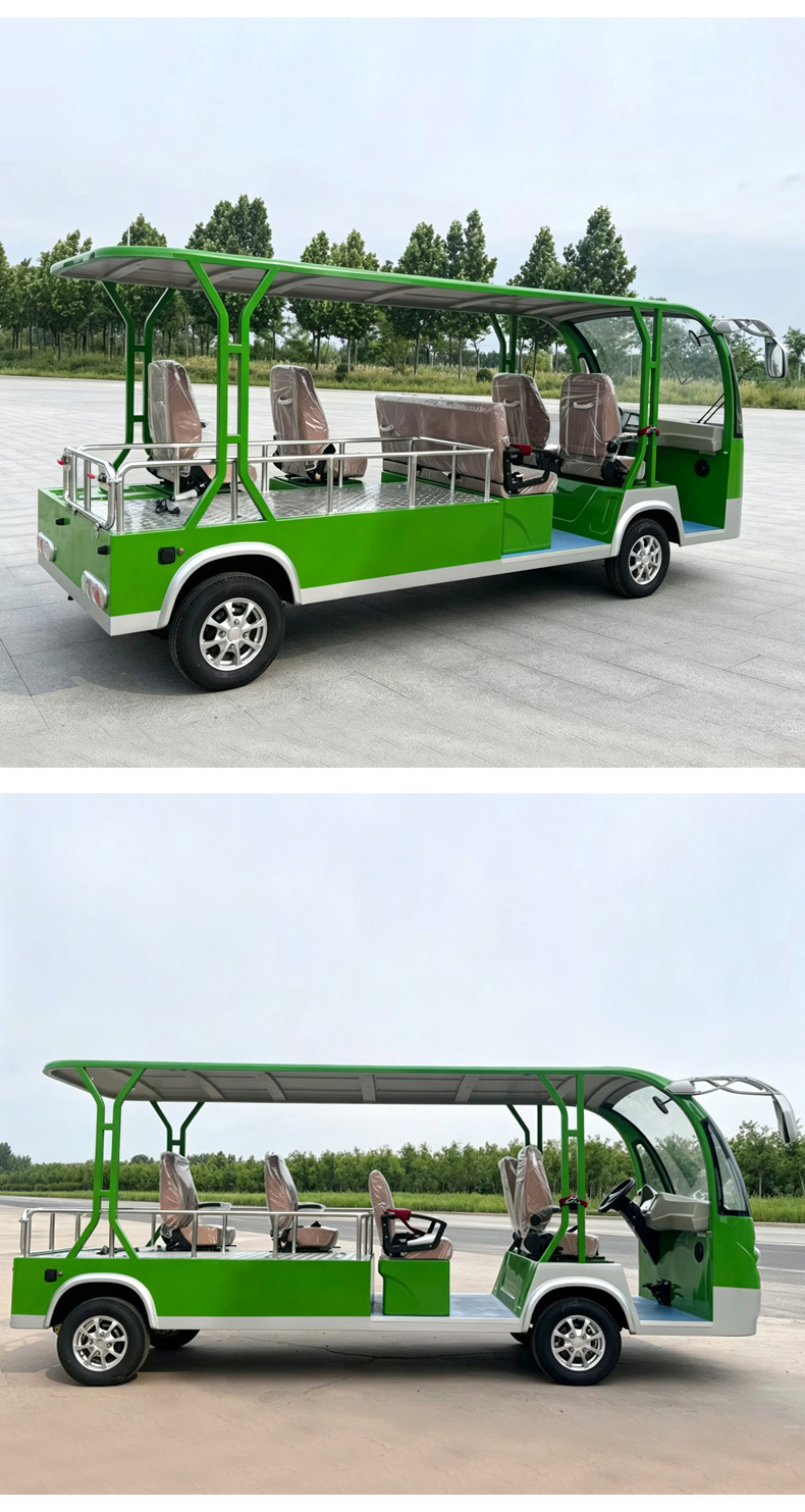 Electric sightseeing vehicle for tourist attractions, hotel shuttle and reception vehicle, campus patrol and transfer vehicle, electric sightseeing vehicle