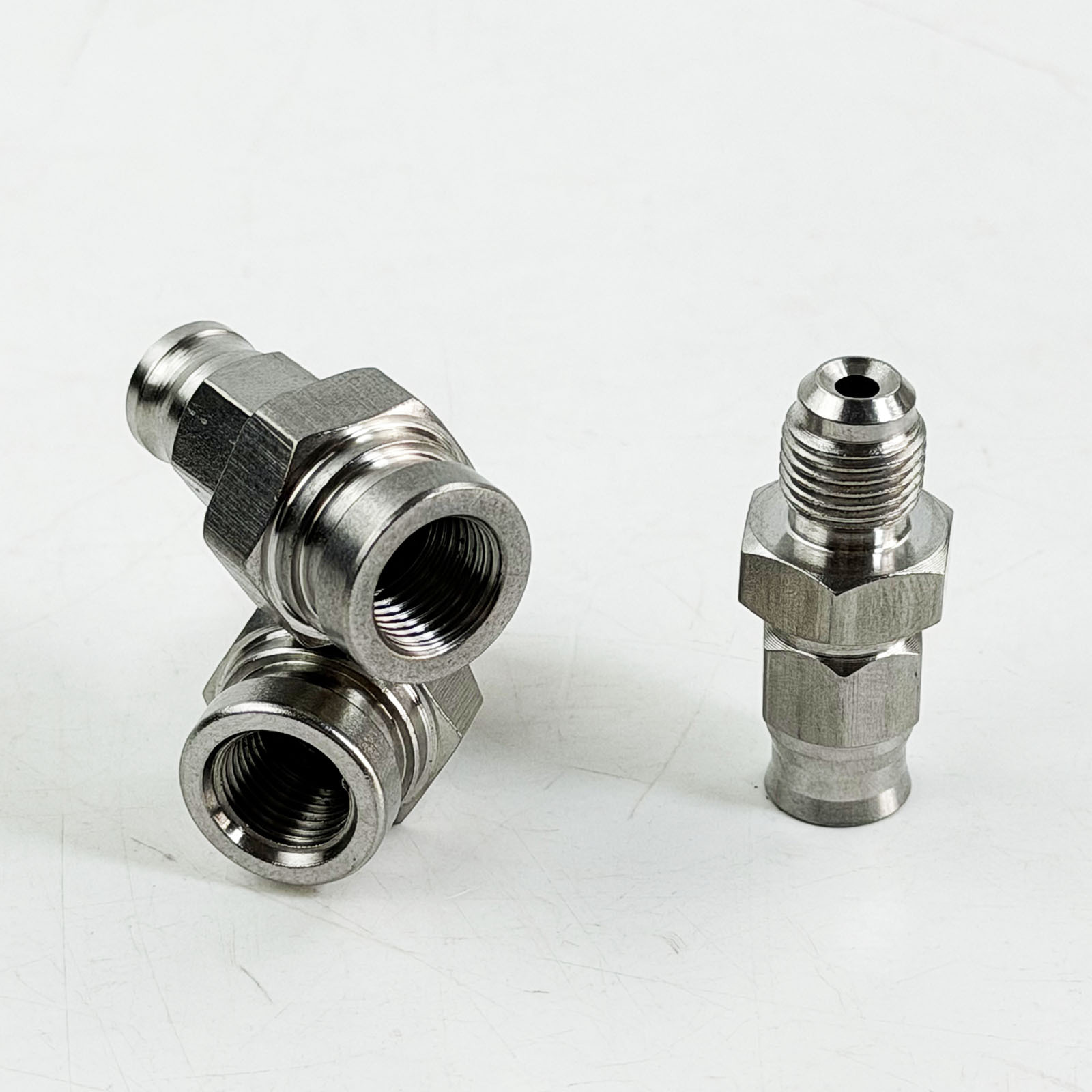 An3 Quick-Connect Brake Fitting Stainless Steel Modified Steel Hose Flared/Round Mouth Motorcycle Brake Hose Connector