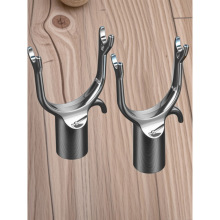 不锈钢衣叉头拉钩挑挂衣架撑衣杆接头伸缩晾衣杆加大金属型