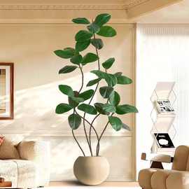 仿真绿植橡皮树客厅大盆栽室内绿植网红假植物高端轻奢落地摆件