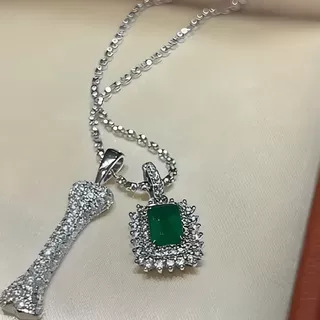Emerald pendant, emerald jewelry design, gift jewelry, suitable for both men and women, natural, Y1855