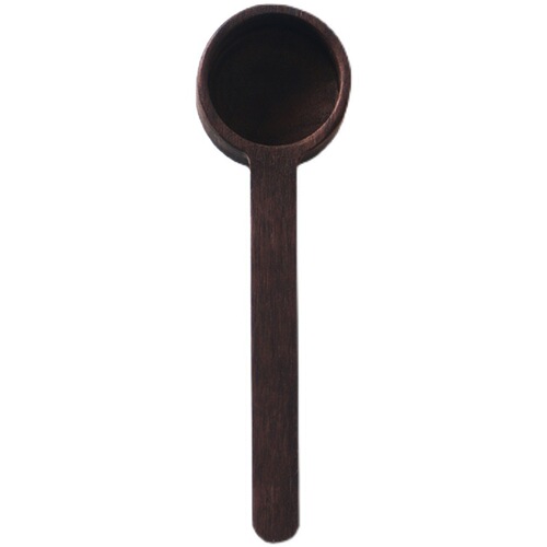 BB4C wholesale solid wood measuring spoon coffee bean powder spoon bean spoon black walnut wooden measuring spoon 10g long handle stainless steel
