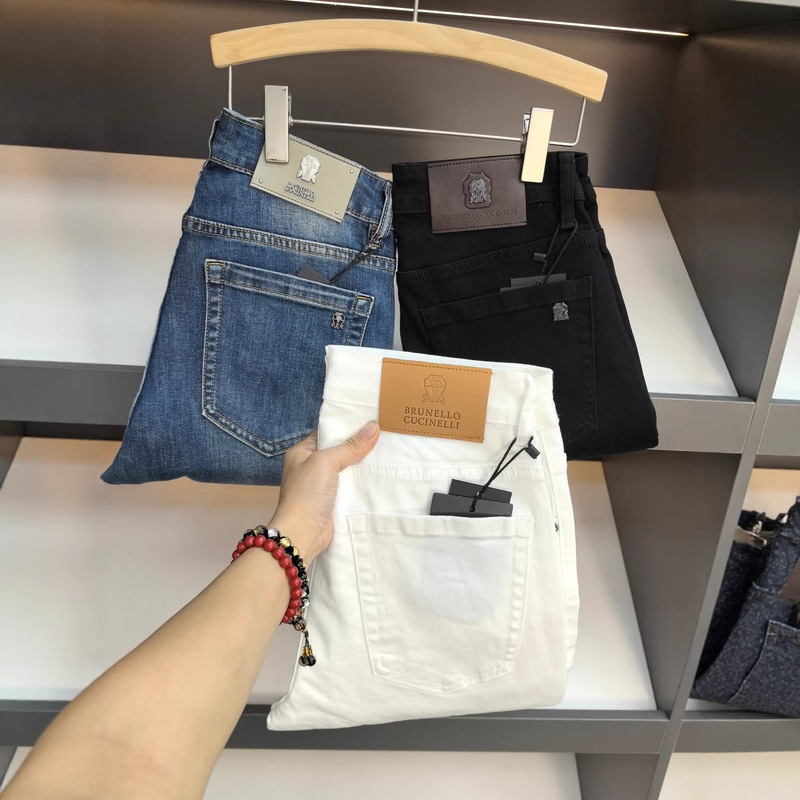 Libra Simple High-End European-Style Men's Jeans, Slim Fit, Stretchy, Multi-Color, Washed, Slim Straight-Leg Men's Trousers