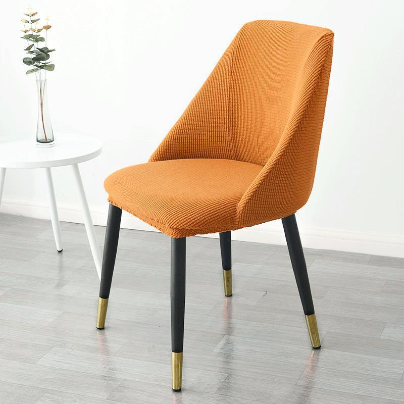 Cubierta de silla de comedor semicircular de grano de maíz simple moderno, respaldo de mesa de comedor para el hogar, funda de silla universal para cuatro estaciones, hogar