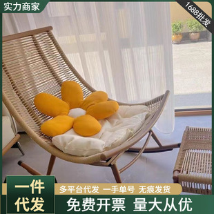 Garden Balcony Lazy Rocking Chair Courtyard Garden Outdoor Courtyard Rattan Chair Lounge Chair Adult Home Leisure Chair