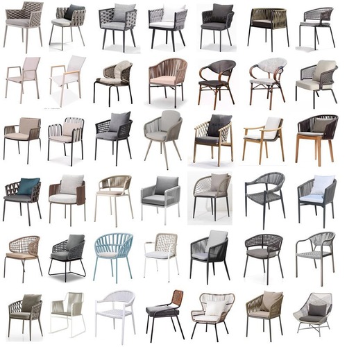 Outdoor chair, balcony leisure wicker chair, courtyard dining chair, outdoor hotel terrace rope chair, courtyard woven wicker chair, sun protection