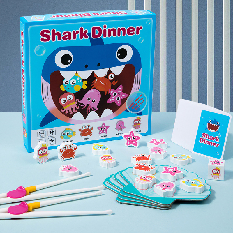 Cena de tiburón educación temprana desarrollo de inteligencia juego de mesa para niños Montessori padre-hijo interactivo educativo práctico juguete del cerebro