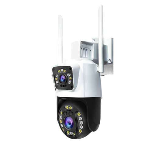 Dual-camera gun-style phone remote control home outdoor high-definition night vision 360-degree waterproof smart surveillance