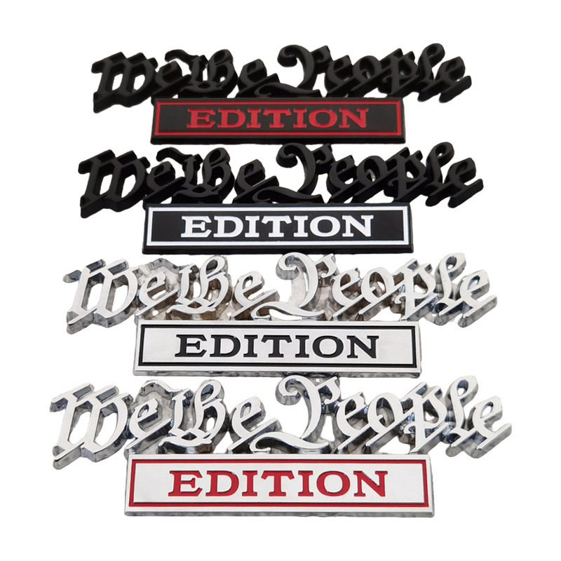 Cross-Border Supply Car Modification Emblem Wethepeople Metal Car Sticker Edition Body Sticker Rear Emblem for Vehicles
