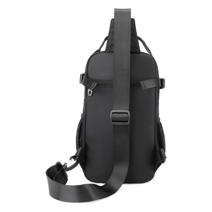 Haoshuai nuevo bolso de pecho de los hombres simple bolsa de mensajero de hombro multifuncional marca de moda bolsa de mensajero de moda