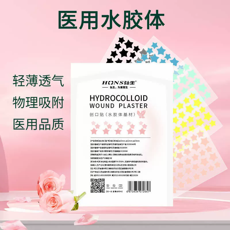 Цветная наклейка прыщей