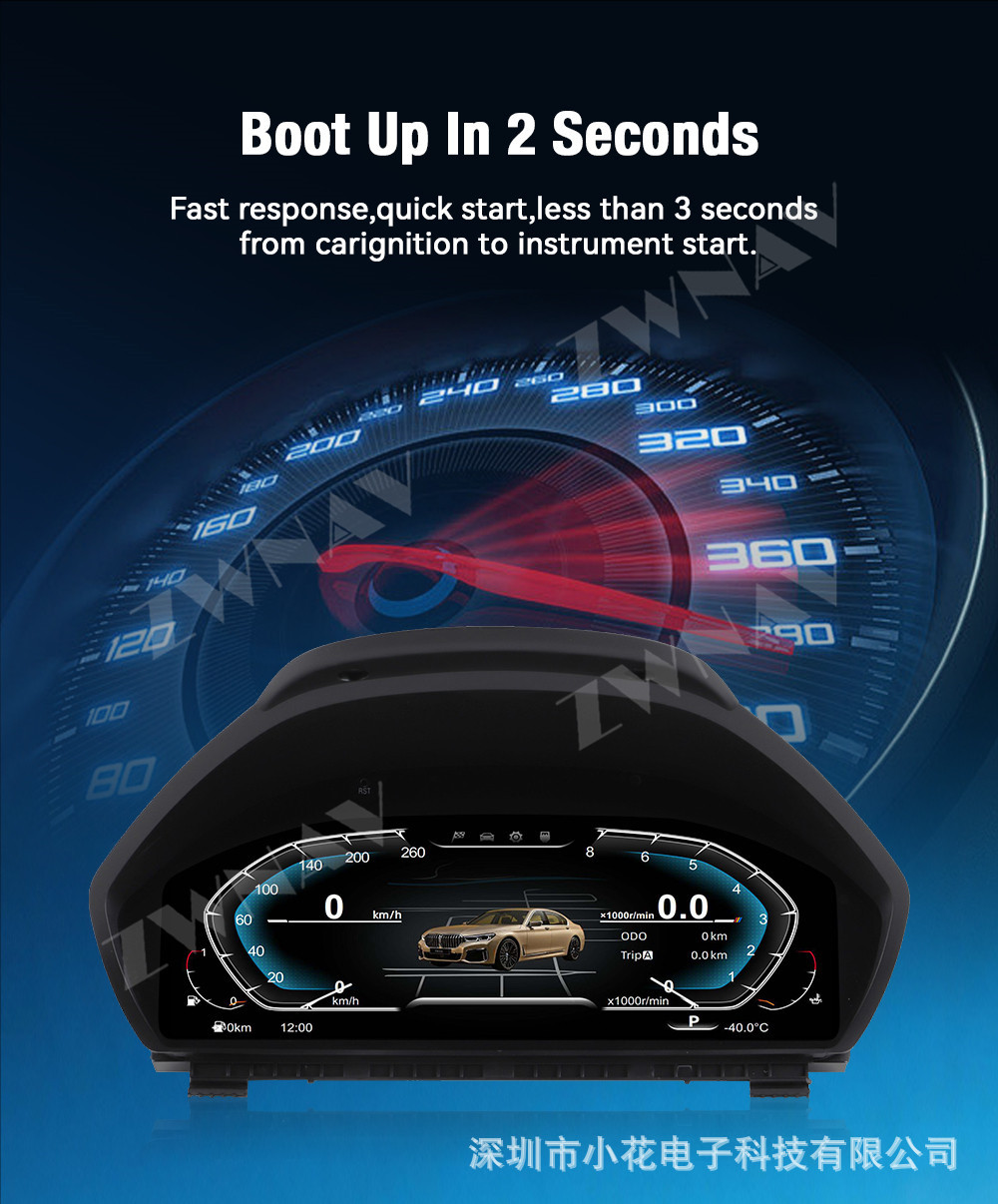 Suitable for 2013-2020 BMW 3 Series upgraded full LCD instrument cluster, car odometer, multi-function instrument