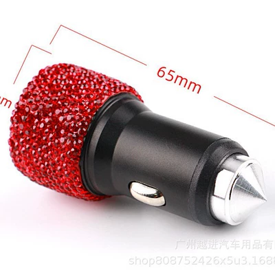 Mobil şarj cihazları USB Diamond-Encrusted Charger