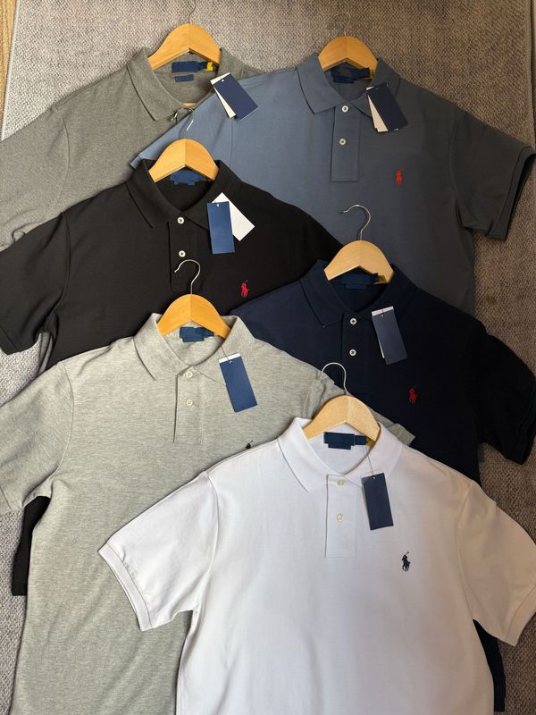 高品質スキャン可能なポニー刺繍男性poloシャツPL半袖tシャツ襟綿上着男|undefined