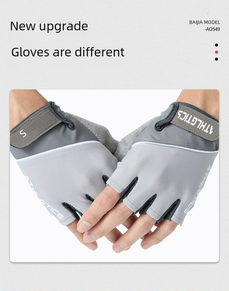Guantes de fitness de medio dedo para parejas, para mujer, para exteriores, protección solar, antideslizantes, para yoga, deportes, equitación, guantes finos de seda helada para hombres_voghion.com