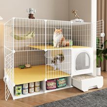 【底部储物】加高猫笼子带厕所一体超大自由空间分区一室一厅一卫