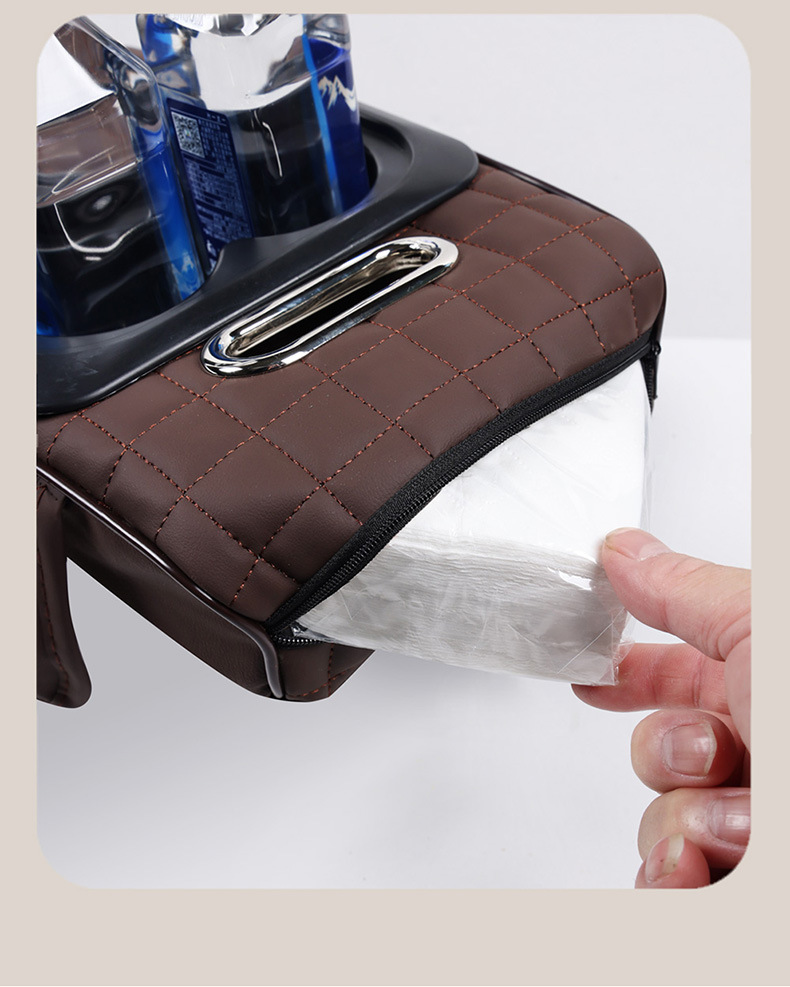 Car Multifunctional Armrest Box Pad Heightening Storage Bag Cup Holder