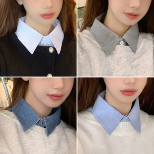 Fake Collar for Men and Women, Pure Cotton Formal Shirt Collar, Versatile Professional Workwear, Casual Formal Wear, Autumn, Winter and Spring Matchinging Fake Collar