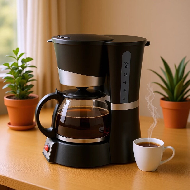 Foreign trade 4-6 cup drip coffee maker, American-style drip coffee machine, drip filter coffee pot Foreign trade 4-6 cup drip coffee maker, American-style drip coffee machine, drip filter coffee pot