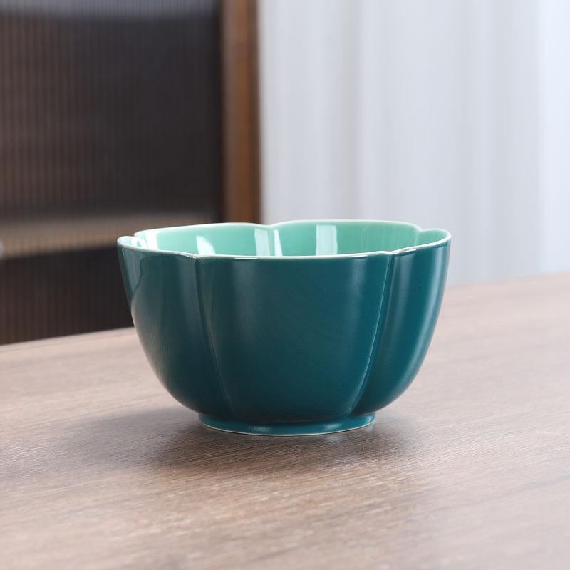 꽃잎 과일 접시-공작 녹색