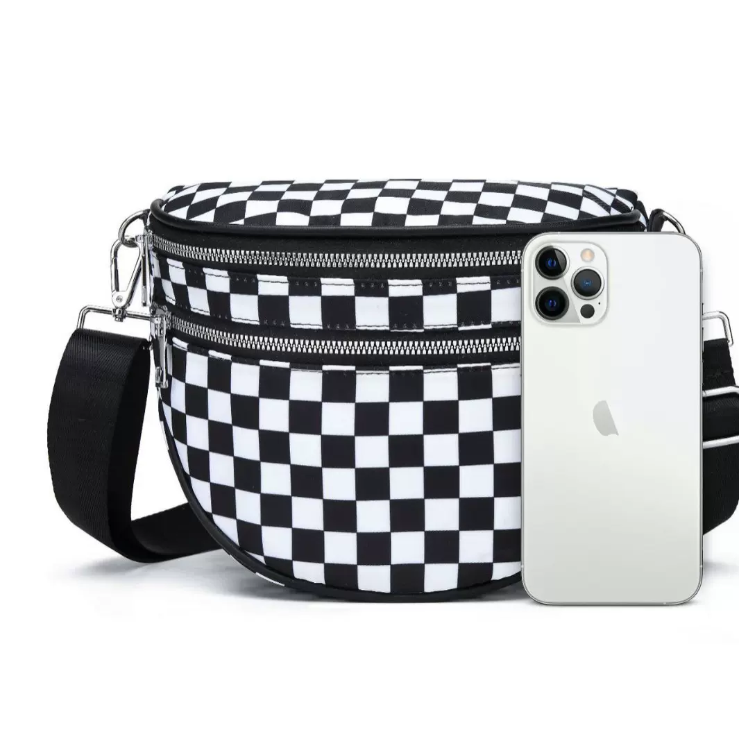 跨境大容量斜挎背包多功能女士单肩包防泼水尼龙布包休闲百搭胸包