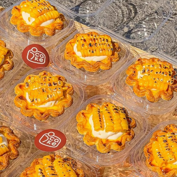 网红玉米蛋挞包装盒太阳花蛋挞盒子花边可颂蛋挞透明一次性打包盒|undefined