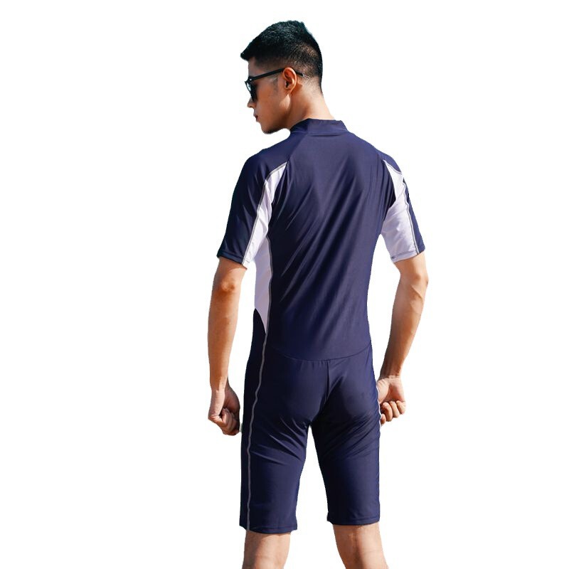 メーカー新型男性ウェットスーツワンピース水着半袖五分ズボン浮潜服プールトレーニング水着|undefined