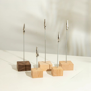 Solid Wood Label Holder Vertical Label Bakery Price Display Card Cake Dessert Stand Price Tag