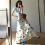 印花夏季无袖显瘦连衣裙