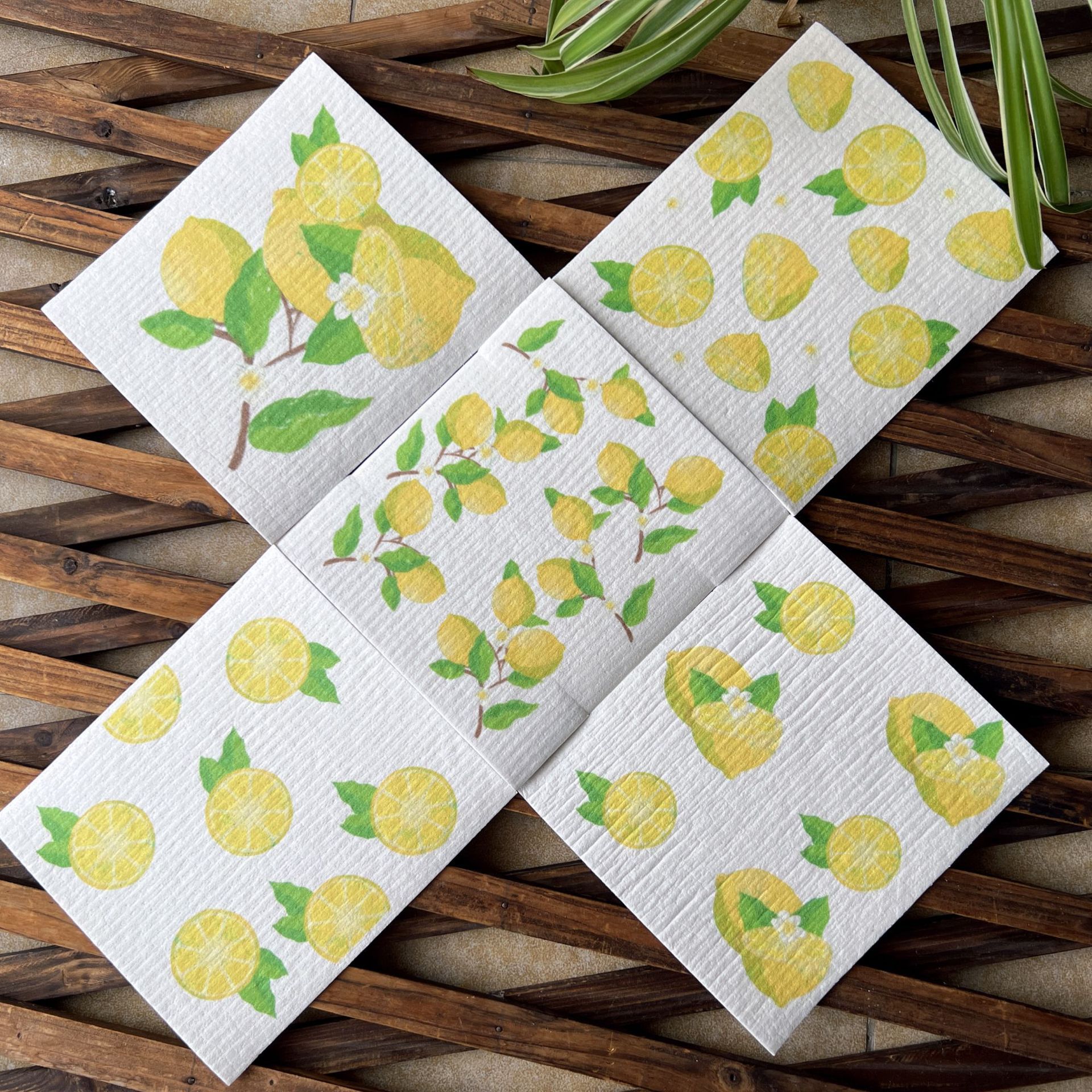 Toallas suecas alemanas dm toallas absorbentes de agua sin aceite eco pulpa de algodón impresa toallas de cocina