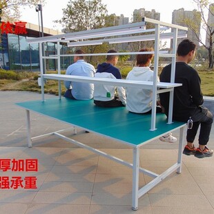 Anti-Static Workbench with Light Factory Workshop Assembly Line Pull Cord Maintenance Packaging Assembly Inspection Operation Table Table