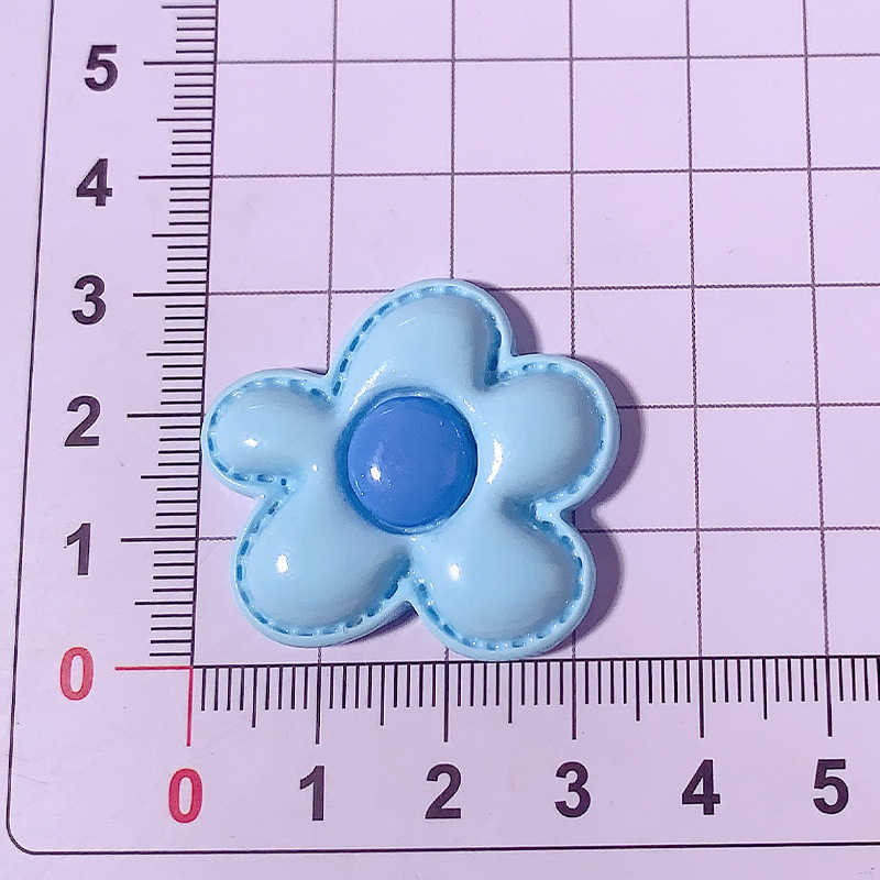 Mediano nuevo accesorios de resina de flores de dopamina DIY accesorios para el cabello caja de teléfono móvil colgante hecho a mano agujero material de hebilla de zapatos