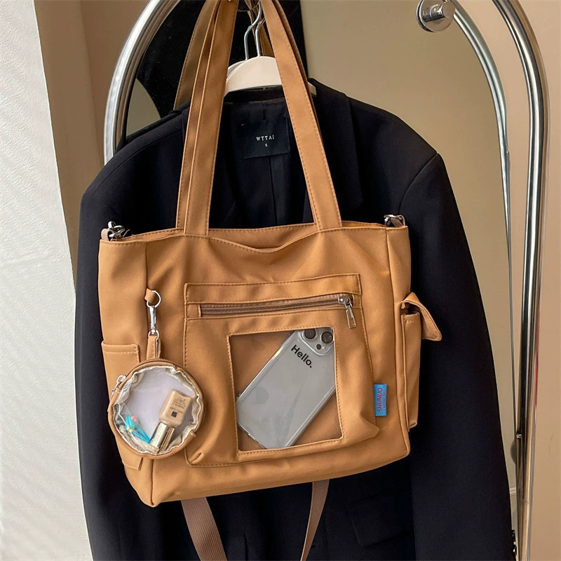 Capacious shoulder bag, handheld shopping bag, high-quality style